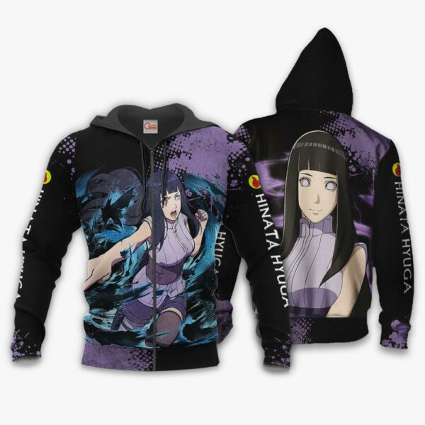 Hyuga Hinata Hoodie Sweater Naruto Custom Anime Zip Jacket 1