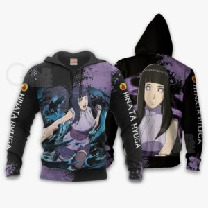 Hyuga Hinata Hoodie Sweater Naruto Custom Anime Zip Jacket 8