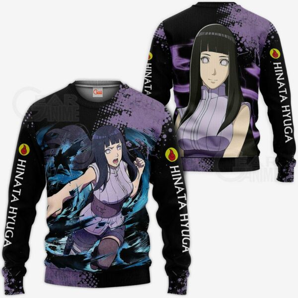 Hyuga Hinata Hoodie Sweater Naruto Custom Anime Zip Jacket 2