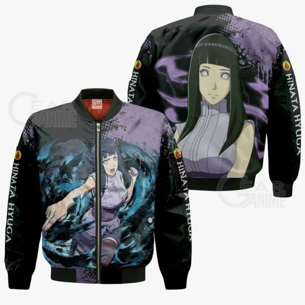 Hyuga Hinata Hoodie Sweater Naruto Custom Anime Zip Jacket 4