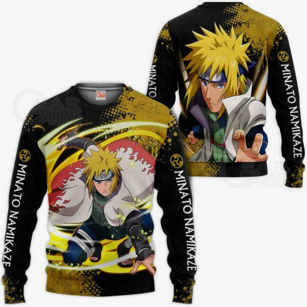 Uzumaki Minato Hoodie Sweater Naruto Custom Anime Zip Jacket 2