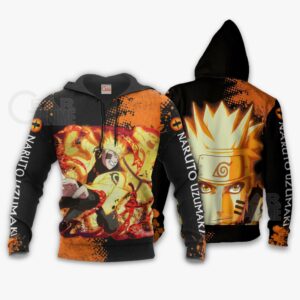 Naruto Kurama Form Sweatshirt Naruto Custom Anime Hoodie Jacket 8