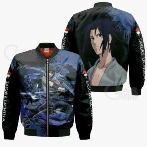 Uchiha Sasuke Hoodie Sweater Naruto Custom Anime Zip Jacket 9