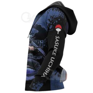 Uchiha Sasuke Hoodie Sweater Naruto Custom Anime Zip Jacket 11