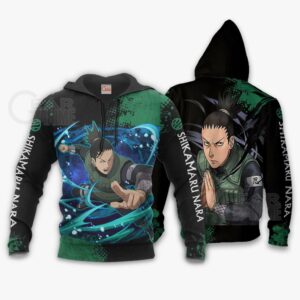 Shikamaru Hoodie Sweater Naruto Custom Anime Zip Jacket 8