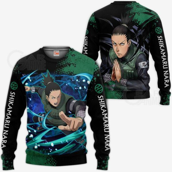 Shikamaru Hoodie Sweater Naruto Custom Anime Zip Jacket 2