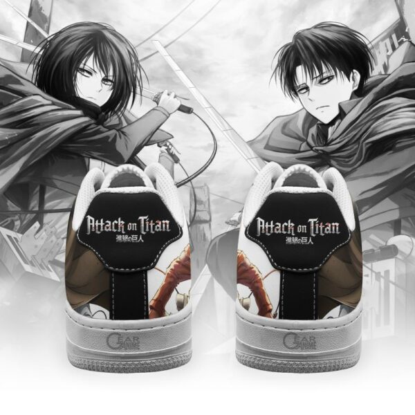 Levi and Mikasa Ackerman Shoes AOT Custom Anime Sneakers PT11 3