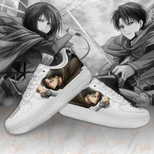 Levi and Mikasa Ackerman Shoes AOT Custom Anime Sneakers PT11 7