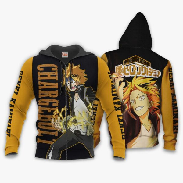 Denki Kaminari Shirt Chargebolt Hero MHA Custom Anime Zip Jacket 1