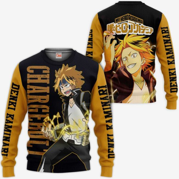 Denki Kaminari Shirt Chargebolt Hero MHA Custom Anime Zip Jacket 2