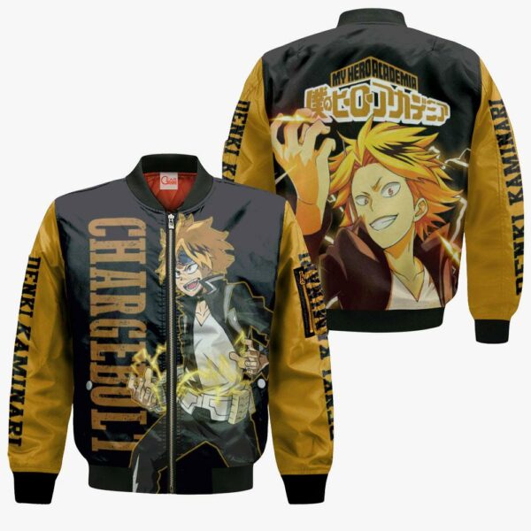 Denki Kaminari Shirt Chargebolt Hero MHA Custom Anime Zip Jacket 4