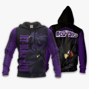 Fumikage Tokoyami Shirt Jet Black Hero MHA Custom Anime Zip Jacket 8