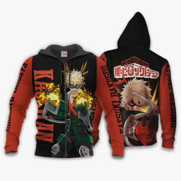 Katsuki Bakugou Hoodie Sweater Kacchan MHA Custom Anime Zip Jacket 1