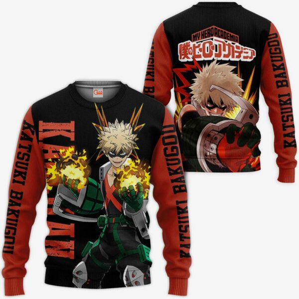 Katsuki Bakugou Hoodie Sweater Kacchan MHA Custom Anime Zip Jacket 2