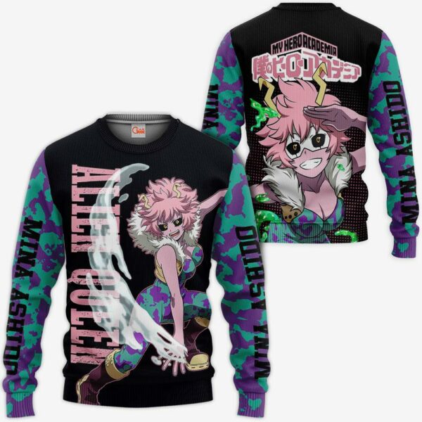 Mina Ashido Shirt Alien Queen MHA Custom Anime Zip Jacket 2