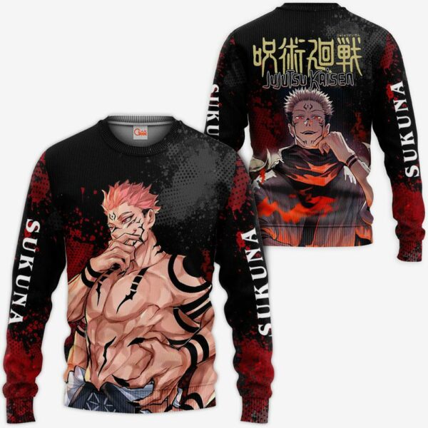 Sukuna Hoodie Shirt Jujutsu Kaisen Custom Anime Jacket 2