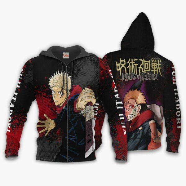 Yuji Itadori Hoodie Shirt Jujutsu Kaisen Custom Anime Jacket 1