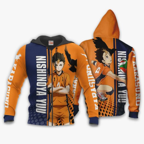 Karasuno Nishinoya Yuu Hoodie Haikyuu Custom Anime Shirt 1