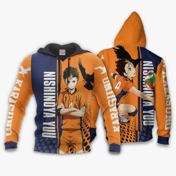 Karasuno Nishinoya Yuu Hoodie Haikyuu Custom Anime Shirt 3