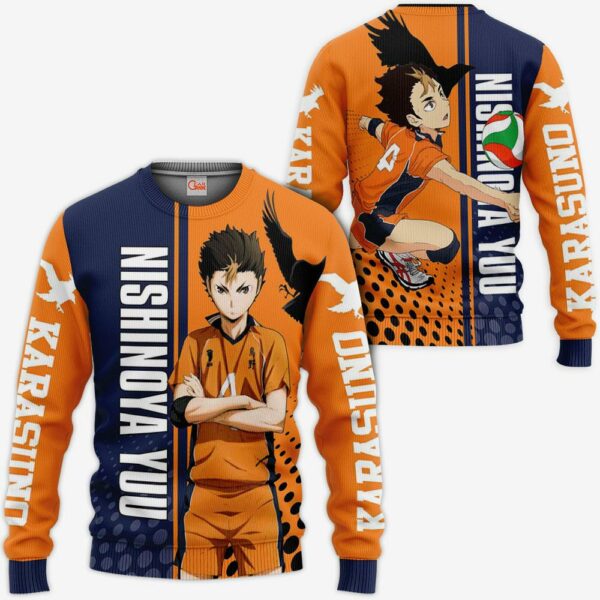 Karasuno Nishinoya Yuu Hoodie Haikyuu Custom Anime Shirt 2