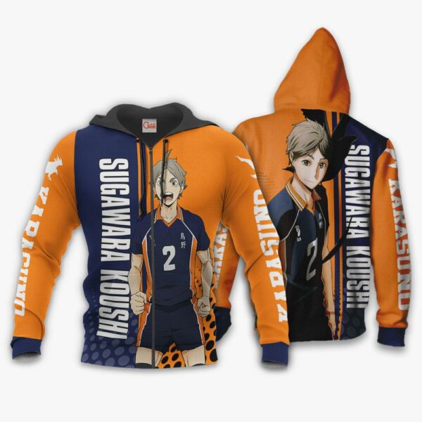 Karasuno Sugawara Koushi Hoodie Haikyuu Custom Anime Shirt 1