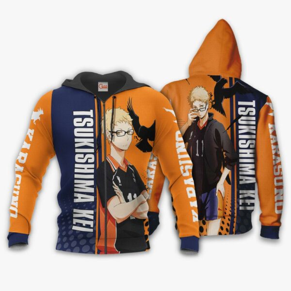 Karasuno Tsukishima Kei Hoodie Haikyuu Custom Anime Shirt 1