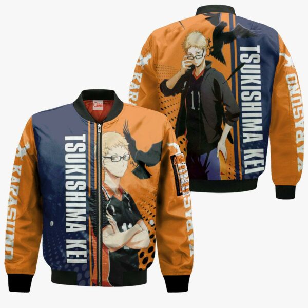 Karasuno Tsukishima Kei Hoodie Haikyuu Custom Anime Shirt 4