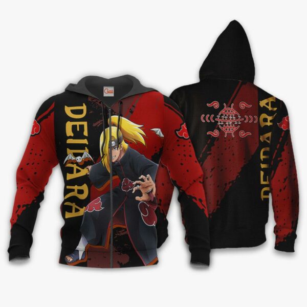 Deidara Hoodie Shirt Naruto Anime Jacket VA12 1