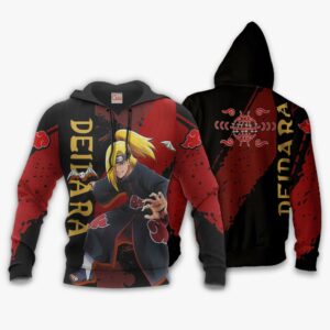 Deidara Hoodie Shirt Naruto Anime Jacket VA12 8