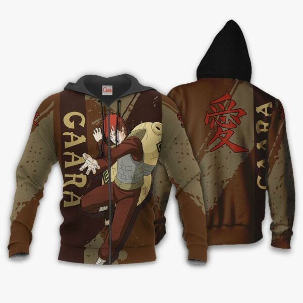 Gaara Hoodie Shirt Naruto Anime Jacket VA12 1