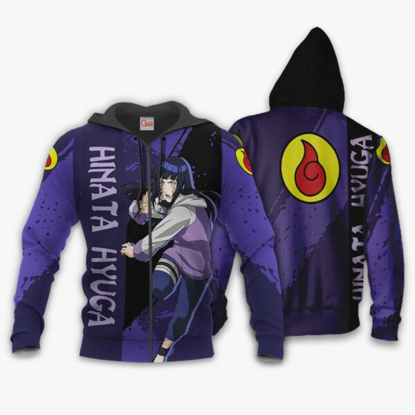 Hyuga Hinata Hoodie Shirt Naruto Anime Jacket VA12 1