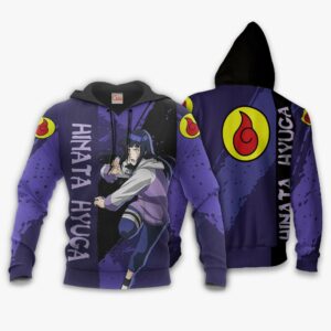 Hyuga Hinata Hoodie Shirt Naruto Anime Jacket VA12 8