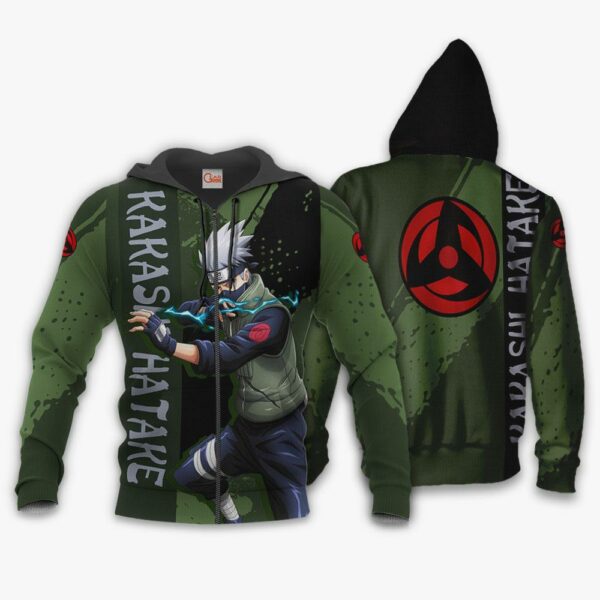 Hateke Kakashi Hoodie Shirt Naruto Anime Jacket VA12 1