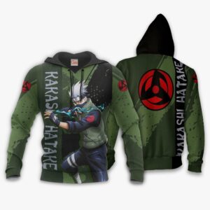 Hateke Kakashi Hoodie Shirt Naruto Anime Jacket VA12 8