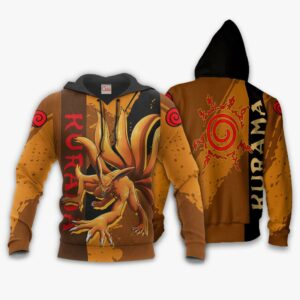 Kurama Hoodie Naruto Shirt Custom Anime Zip Jacket 8