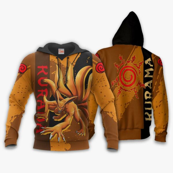 Kurama Hoodie Naruto Shirt Custom Anime Zip Jacket 3