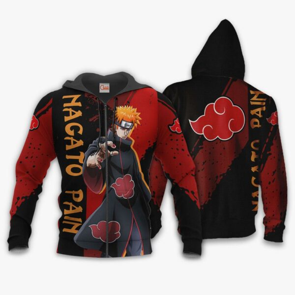 Nagato Pain Hoodie Akatsuki Naruto Shirt Custom Anime Zip Jacket 1