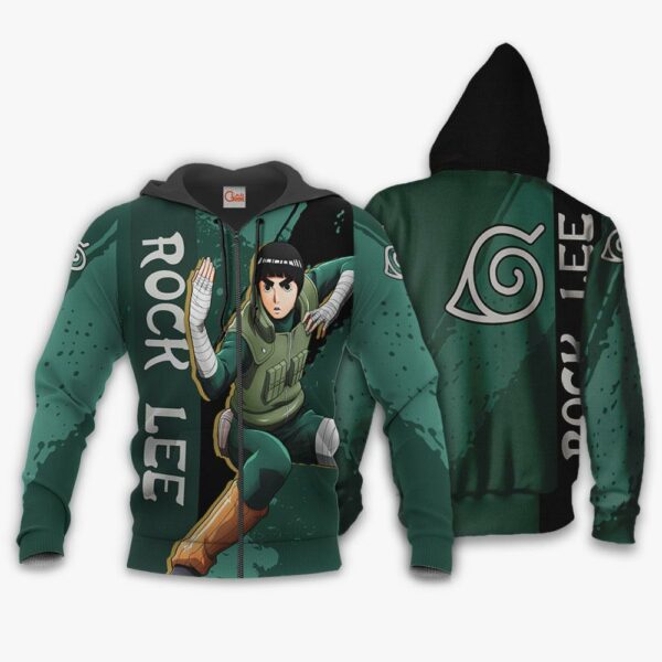 Rock Lee Hoodie Naruto Shirt Custom Anime Zip Jacket 1