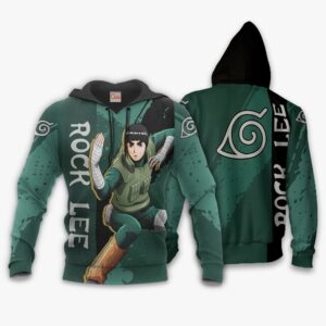 Rock Lee Hoodie Naruto Shirt Custom Anime Zip Jacket 8