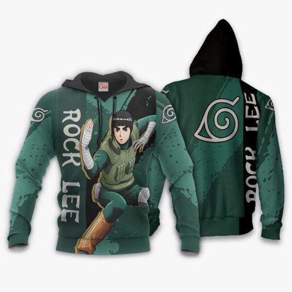 Rock Lee Hoodie Naruto Shirt Custom Anime Zip Jacket 3