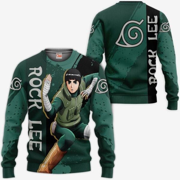 Rock Lee Hoodie Naruto Shirt Custom Anime Zip Jacket 2