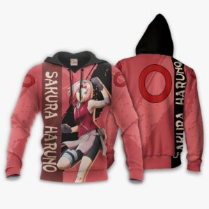 Haruno Sakura Hoodie Shirt Naruto Anime Jacket VA12 8