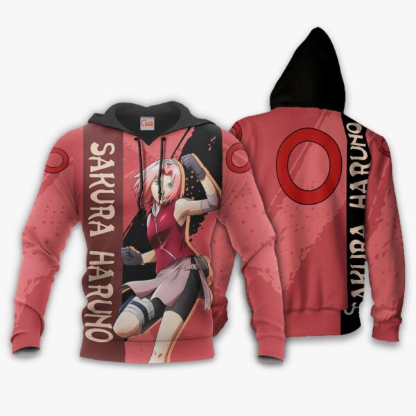 Haruno Sakura Hoodie Shirt Naruto Anime Jacket VA12 3