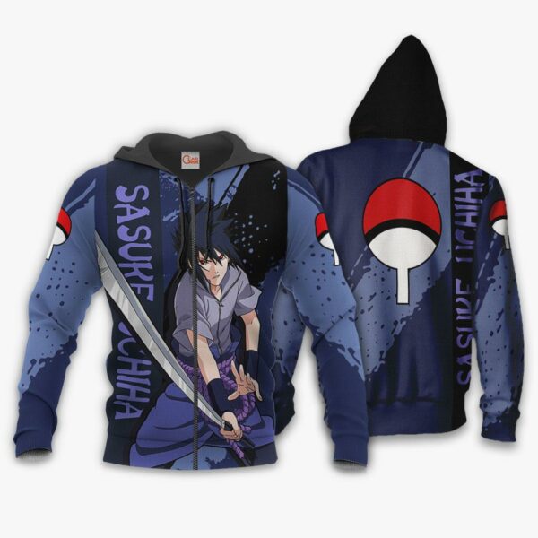 Uchiha Sasuke Hoodie Shirt Naruto Anime Jacket 1