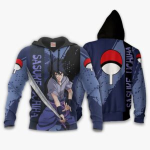 Uchiha Sasuke Hoodie Shirt Naruto Anime Jacket 8