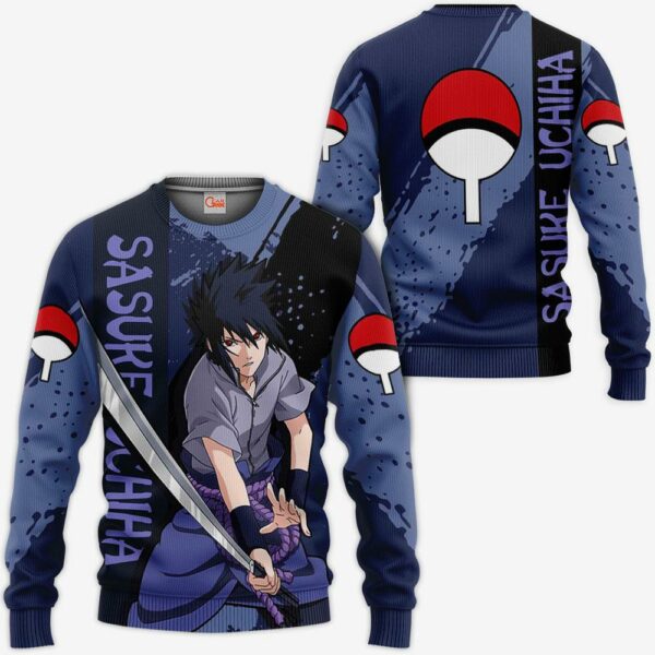 Uchiha Sasuke Hoodie Shirt Naruto Anime Jacket 2