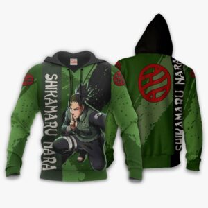 Nara Shikamaru Hoodie Shirt Naruto Anime Jacket VA12 8