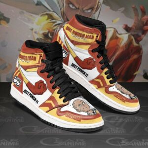 Saitama Just Punch It Sneakers One Punch Man Anime Shoes MN10 8