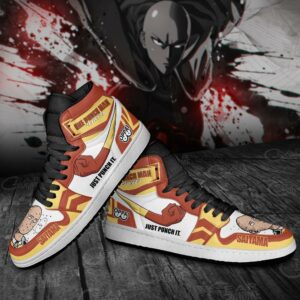 Saitama Just Punch It Sneakers One Punch Man Anime Shoes MN10 7