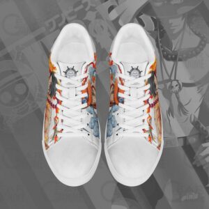 Portgas D Ace Skate Shoes One Piece Custom Anime Shoes 7